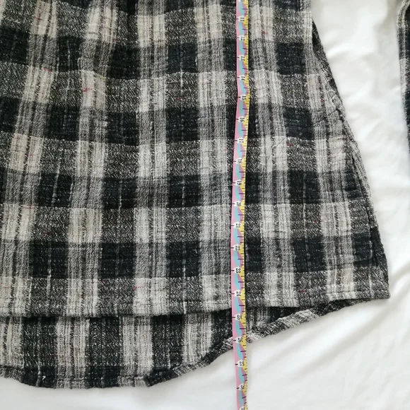 Free People Walk In The Park Plaid Tunic Top XS - Picture 15 of 16